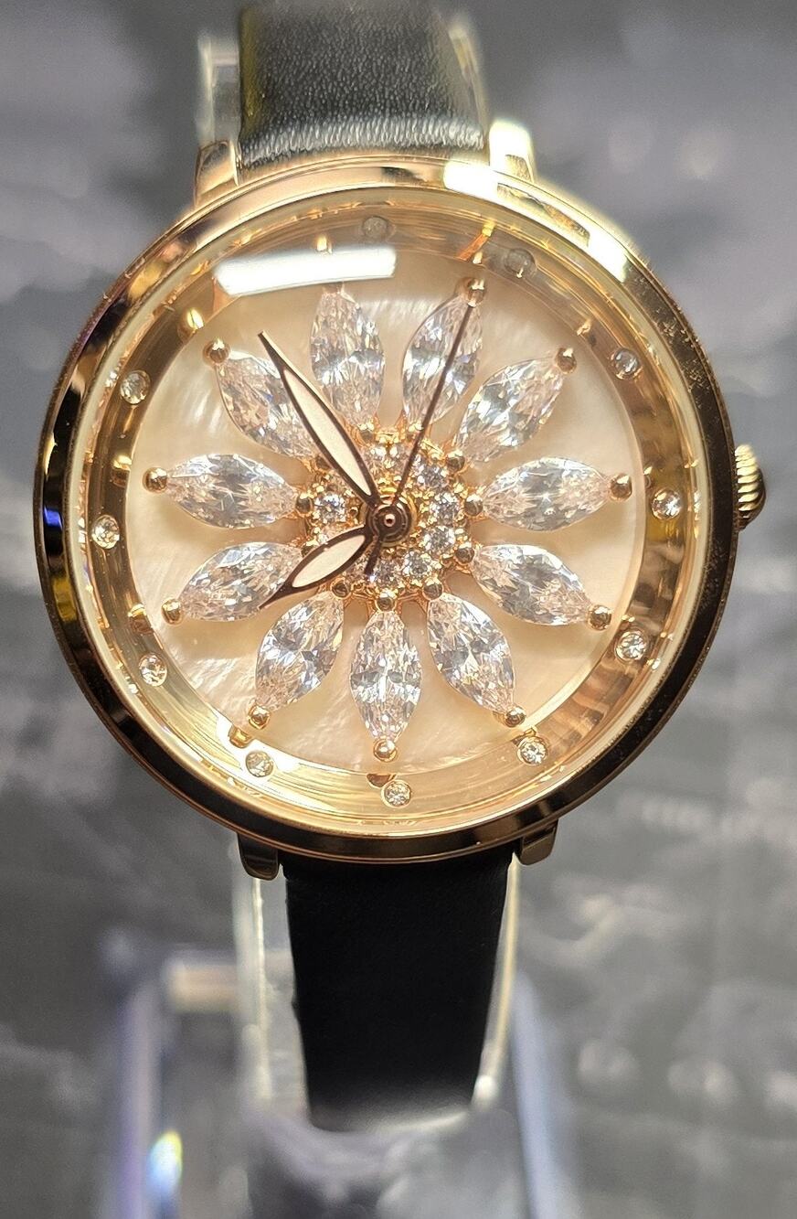 Invicta Celestial 70358 Women's 34mm Rose Gold Spinning Crystal Watch NWT